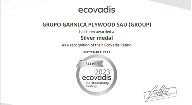 EcoVadis re-certifies Garnica for its sustainable business practices 