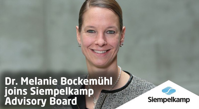 Siempelkamp welcomes Dr. Melanie Bockemühl to its Advisory Board