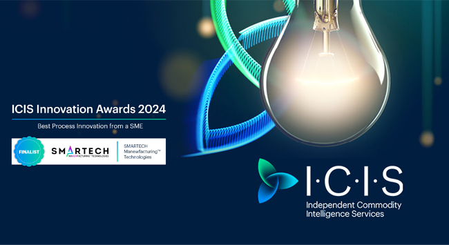 SMARTECH ist für sein bahnbrechendes Rohstoffsystem als Finalist für die ICIS Innovation Awards 2024 nominiert