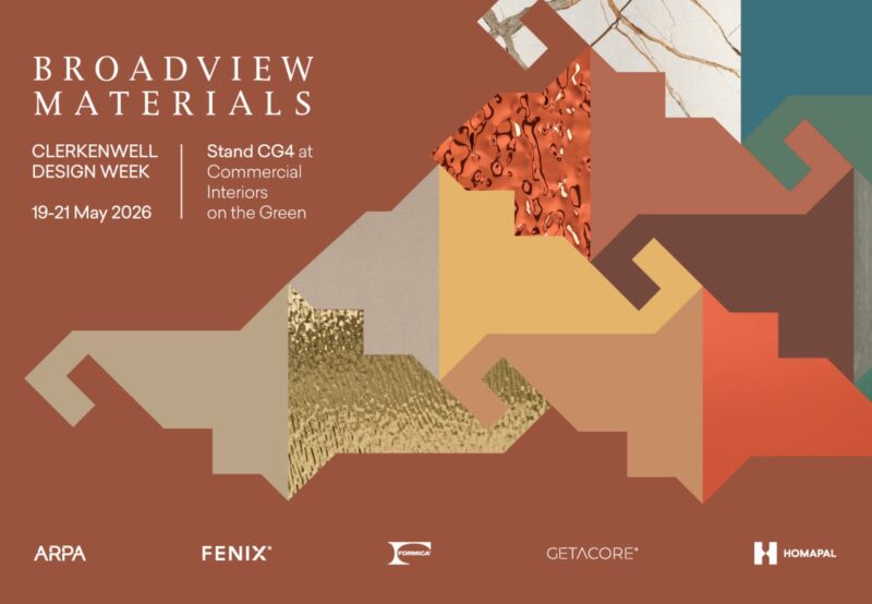 Broadview Materials presents advanced interior surface brands at Clerkenwell Design Week